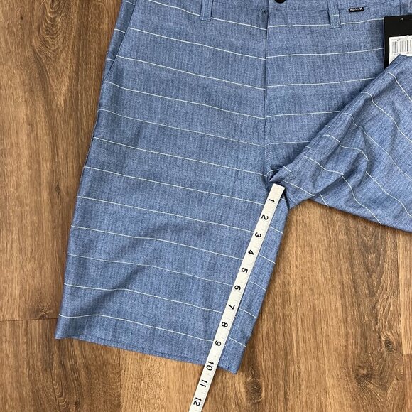 NEW Hurley Men's Dri-FIT Porter 21" Walk Shorts Blue Stripe Sz 28 - Picture 8 of 12